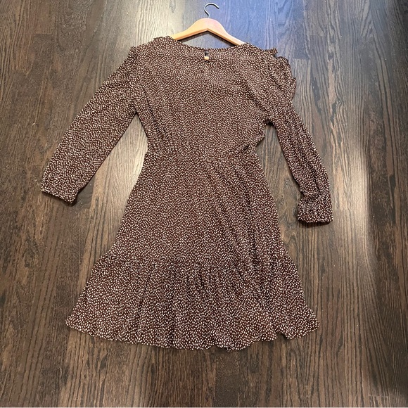Mango Brown Ribbed Ruffled Sundress - Picture 9 of 10